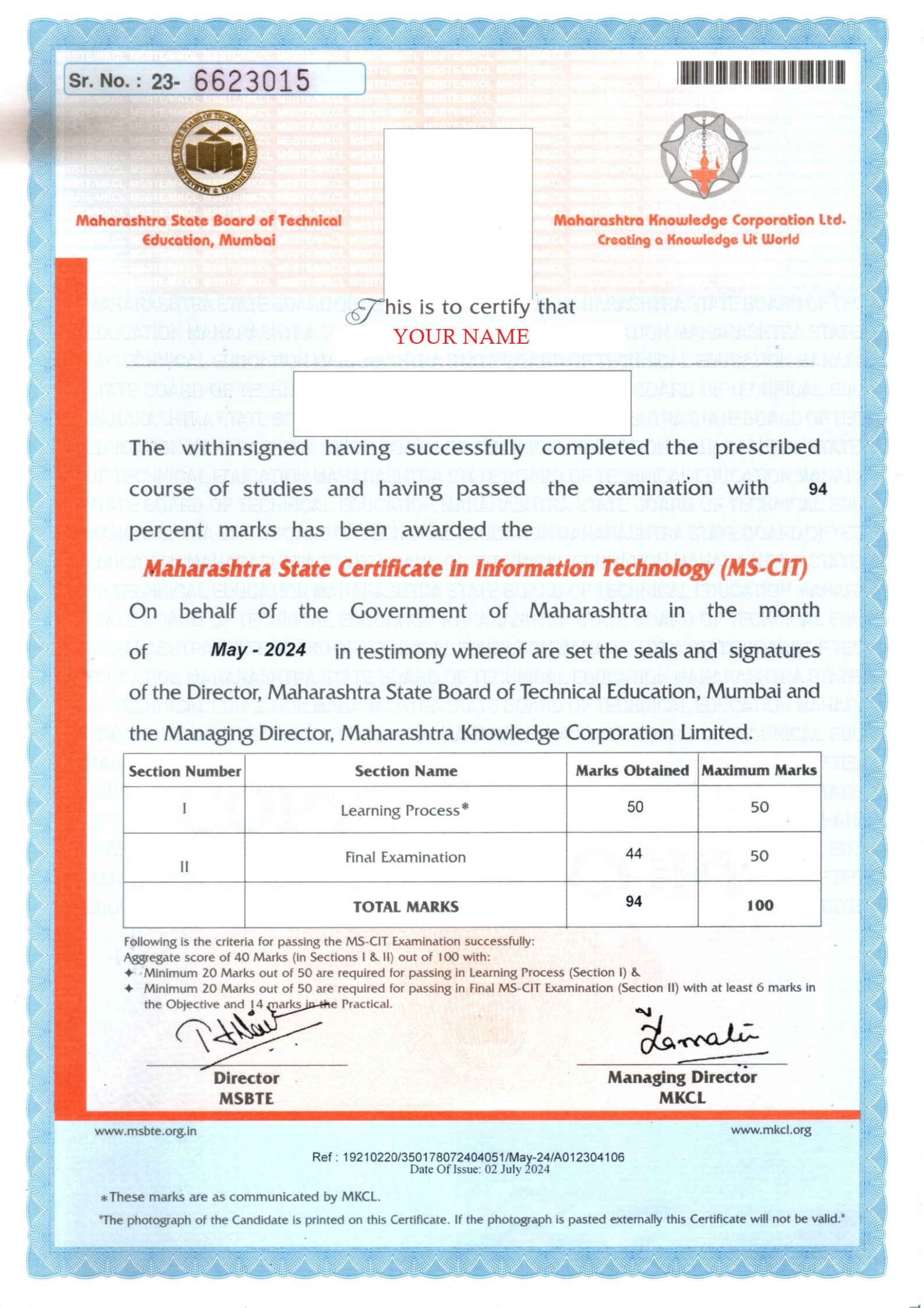 Certificate 2